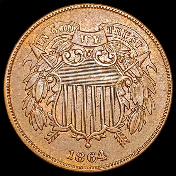 1864 Two Cent Piece NEARLY UNCIRCULATED