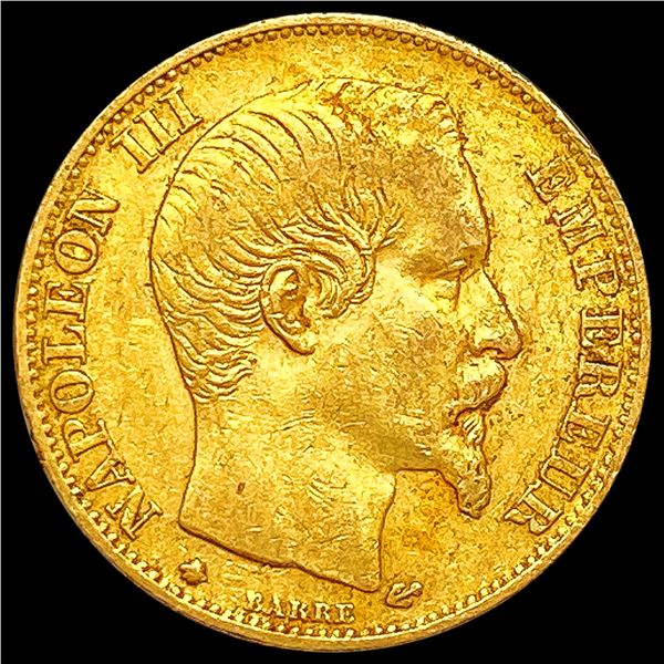 1859 20 Francs NEARLY UNCIRCULATED