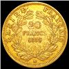 Image 2 : 1859 20 Francs NEARLY UNCIRCULATED