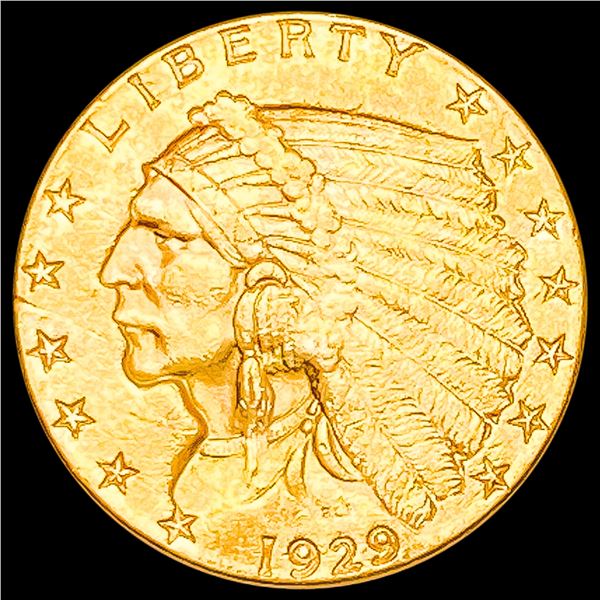 1929 $2.50 Gold Quarter Eagle CLOSELY UNCIRCULATED