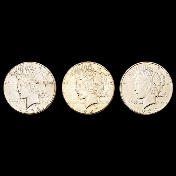 1927-1934 [3] Silver Peace Dollar HIGH GRADE