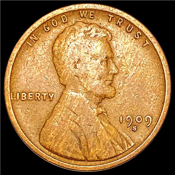 1909-S Wheat Cent NICELY CIRCULATED