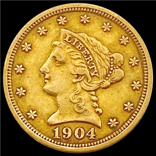 1904 $2.50 Gold Quarter Eagle ABOUT UNCIRCULATED