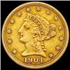 Image 1 : 1904 $2.50 Gold Quarter Eagle ABOUT UNCIRCULATED