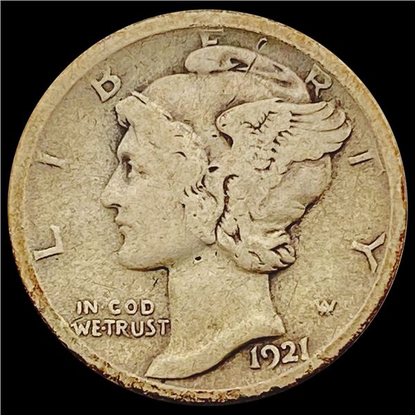 1921-D Mercury Dime LIGHTLY CIRCULATED