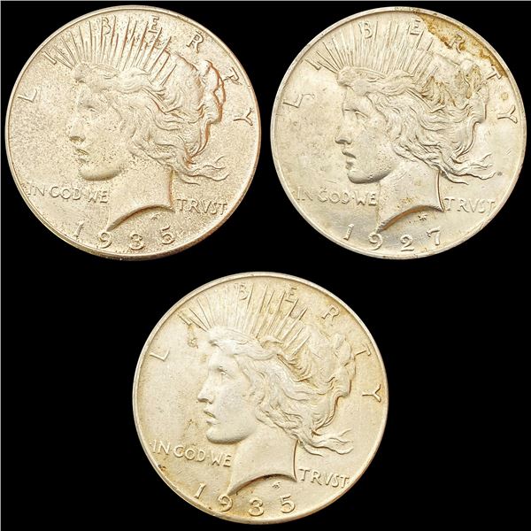 1927-1935 [3] Silver Peace Dollar HIGH GRADE