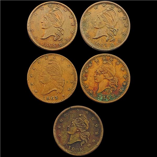 1863 [5] 1C Army & Navy, R.O.T.W HIGH GRADE