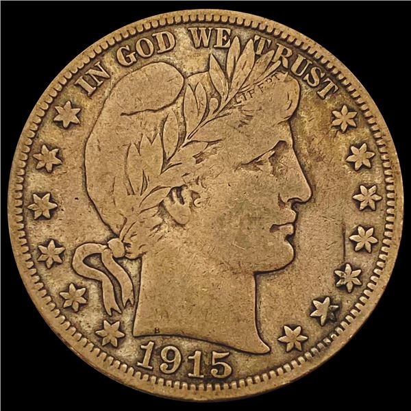 1915-S Barber Half Dollar ABOUT UNCIRCULATED