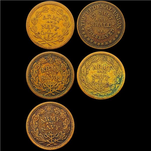 [5] Civil War Token Army & Navy HIGH GRADE