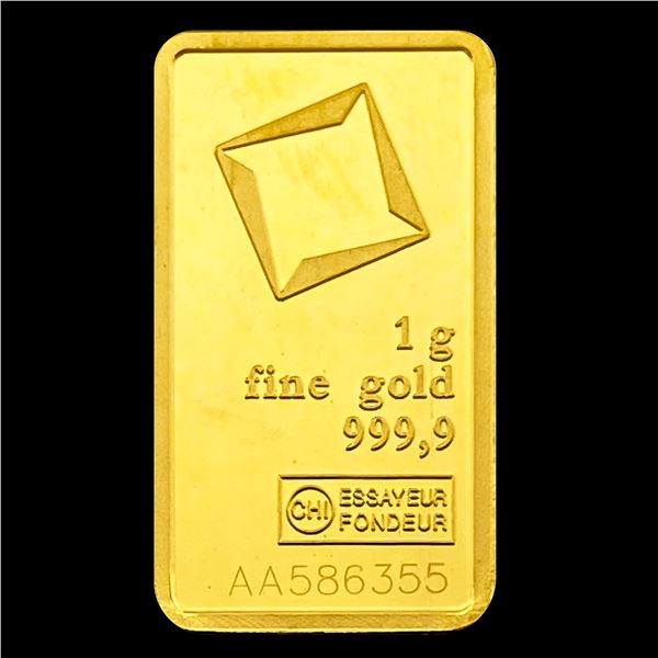 Valcambi 1G .9999 Fine Gold Bar