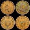 Image 1 : [4] 1863 Civil War Tokens HIGH GRADE