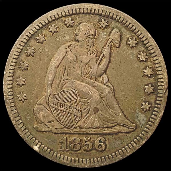 1856 Seated Liberty Quarter LIGHTLY CIRCULATED