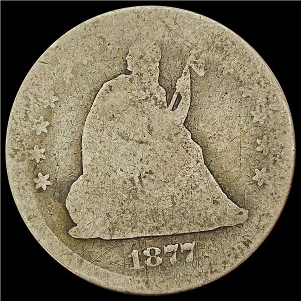 1877-CC Seated Liberty Quarter NICELY CIRCULATED