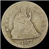 Image 1 : 1877-CC Seated Liberty Quarter NICELY CIRCULATED