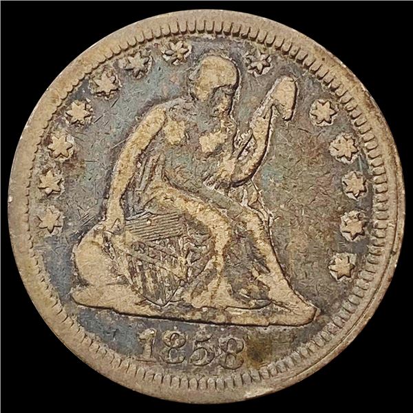 1858 Seated Liberty Quarter NICELY CIRCULATED