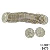 Image 1 : 1964-D Gem BU Roll of Washington Quarters [40 Coins]