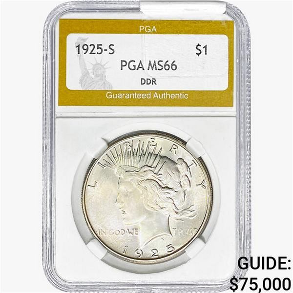 1925-S Silver Peace Dollar PGA MS66 VAM-2, DDR