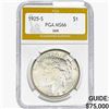 Image 1 : 1925-S Silver Peace Dollar PGA MS66 VAM-2, DDR