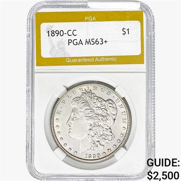 1890-CC Morgan Silver Dollar PGA MS63+