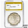 Image 1 : 1881-S Morgan Silver Dollar PGA MS65+