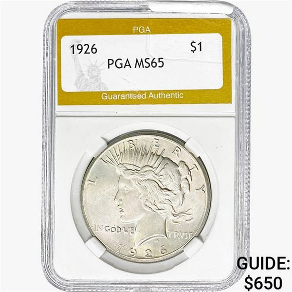 1926 Silver Peace Dollar PGA MS65