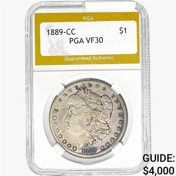 1889-CC Morgan Silver Dollar PGA VF30