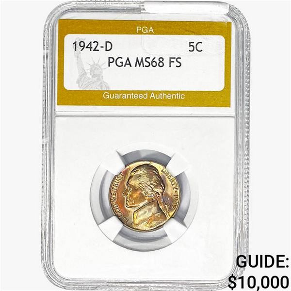 1942-D Jefferson Nickel PGA MS68 FS