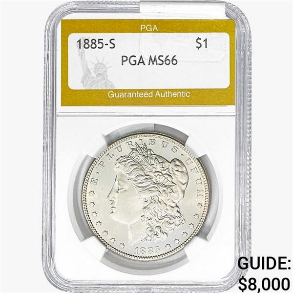 1885-S Morgan Silver Dollar PGA MS66