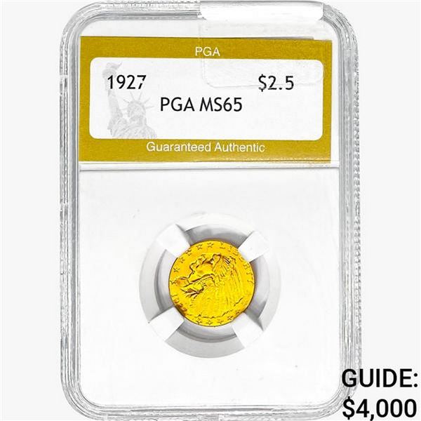 1927 $2.50 Gold Quarter Eagle PGA MS65
