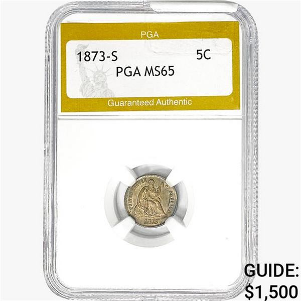 1873-S Seated Liberty Nickel PGA MS65