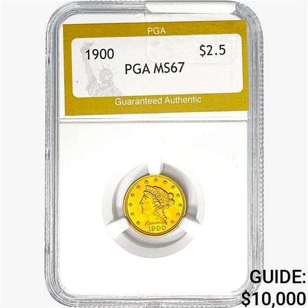 1900 $2.50 Gold Quarter Eagle PGA MS67