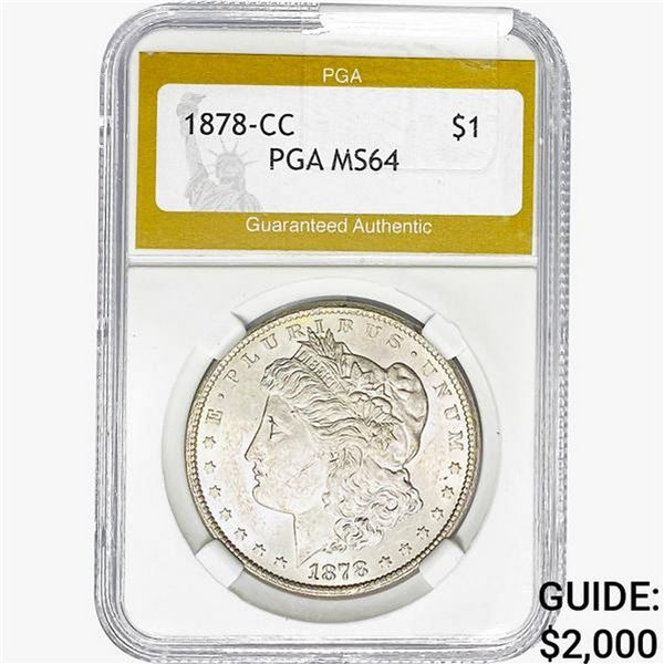 1878-CC Morgan Silver Dollar PGA MS64