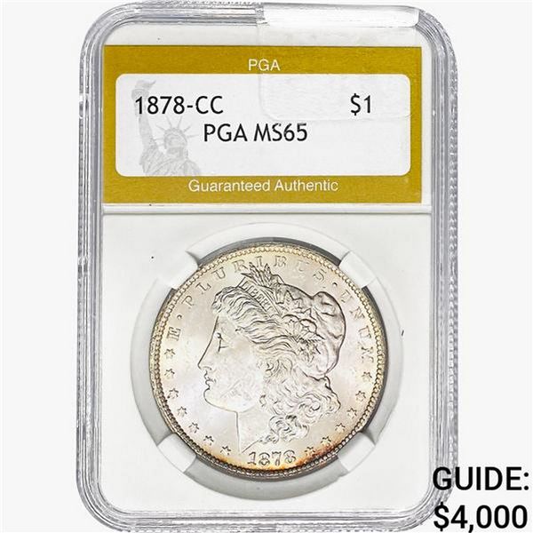 1878-CC Morgan Silver Dollar PGA MS65