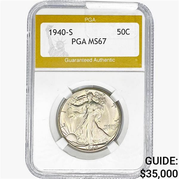 1940-S Walking Liberty Half Dollar PGA MS67