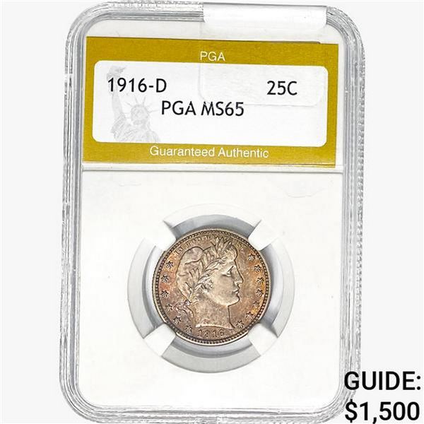 1916-D Barber Quarter PGA MS65