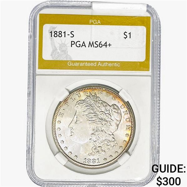 1881-S Morgan Silver Dollar PGA MS64+