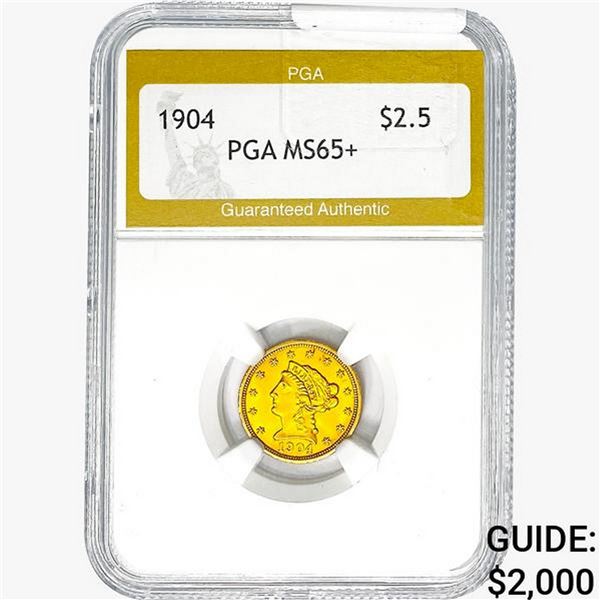 1904 $2.50 Gold Quarter Eagle PGA MS65+