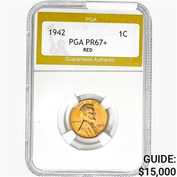 1942 Wheat Cent PGA PR67+ RED