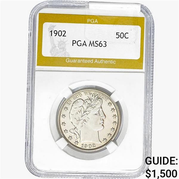 1902 Barber Half Dollar PGA MS63