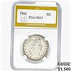 Image 1 : 1902 Barber Half Dollar PGA MS63