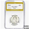 Image 1 : 1953 Washington Silver Quarter PGA PR67 DCAM