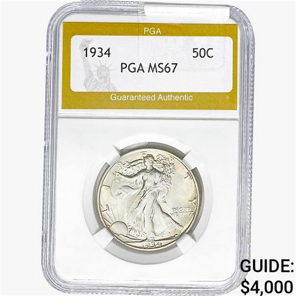 1934 Walking Liberty Half Dollar PGA MS67