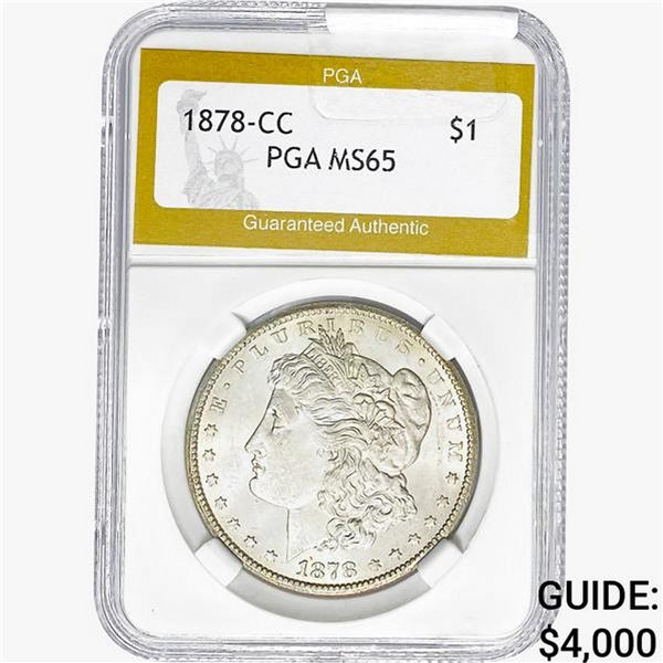 1878-CC Morgan Silver Dollar PGA MS65