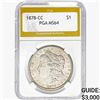 Image 1 : 1878-CC Morgan Silver Dollar PGA MS64