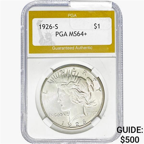 1926-S Silver Peace Dollar PGA MS64+