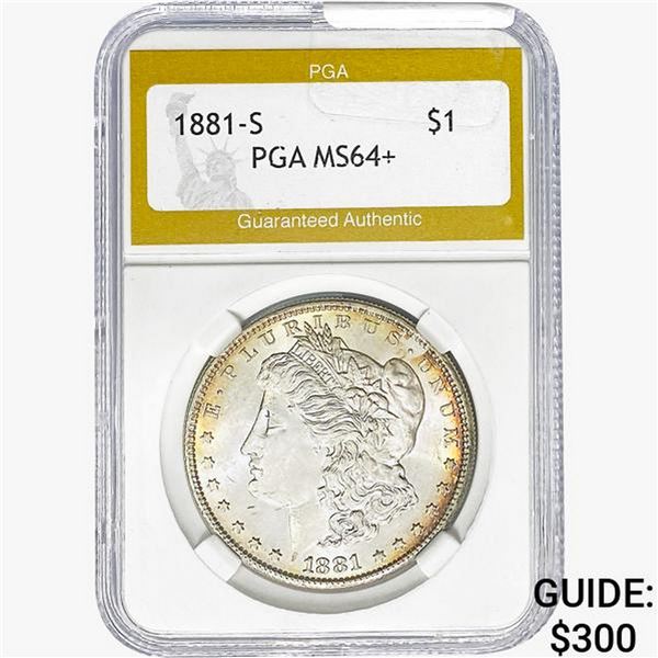 1881-S Morgan Silver Dollar PGA MS64+