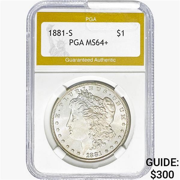 1881-S Morgan Silver Dollar PGA MS64+