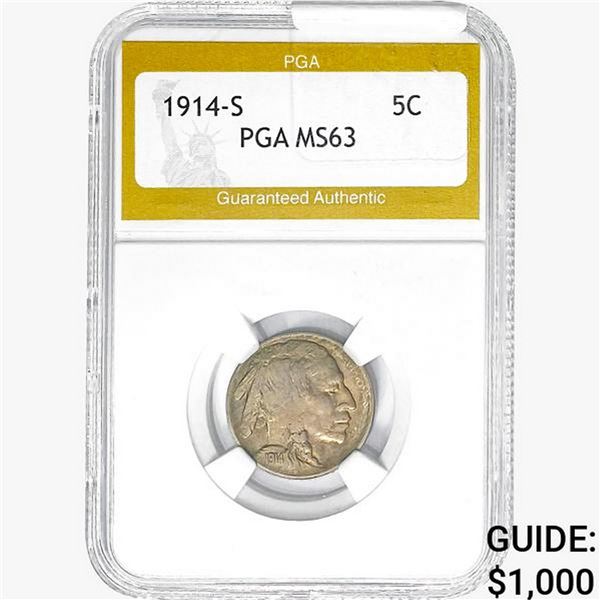 1914-S Buffalo Nickel PGA MS63