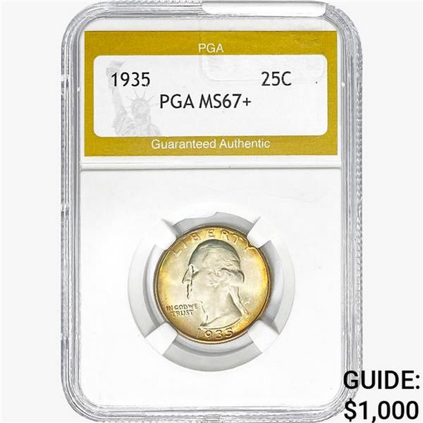 1935 Washington Silver Quarter PGA MS67+