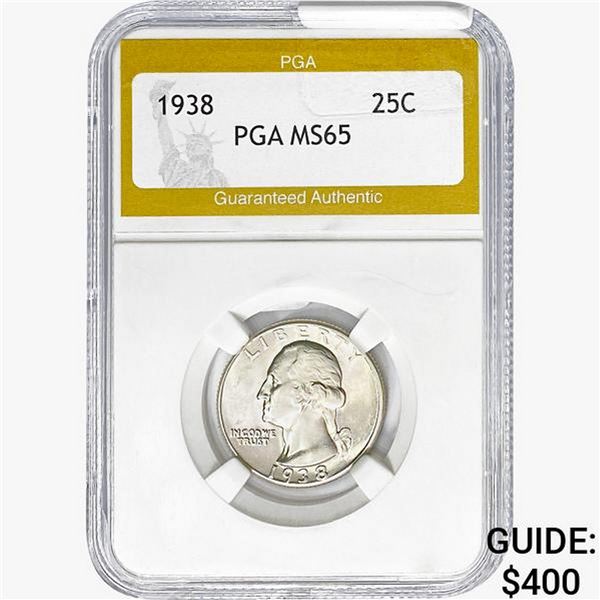 1938 Washington Silver Quarter PGA MS65